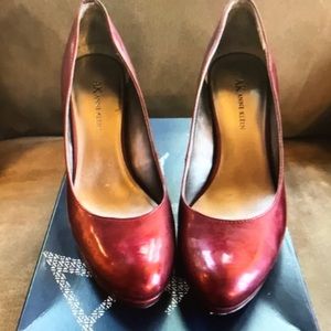 Anne Klein deep red heels
